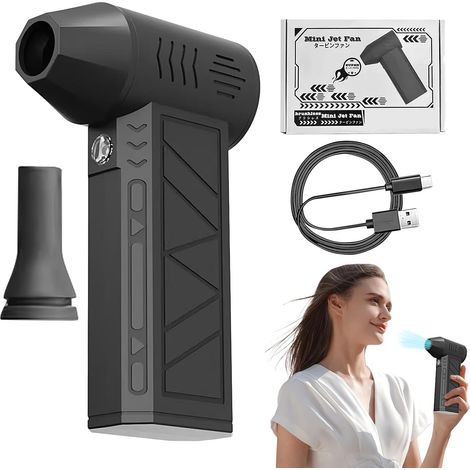Soffiatore d'aria, ventilatore portatile per esterni, depolveratore ad aria compressa, asciugatrice a più velocità, accessorio per la pulizia delle mani per uso interno ed esterno con animali domestic