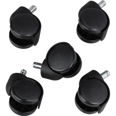 pivotantes de rechange pour chaise de bureau lot de 5 noires (1/4)