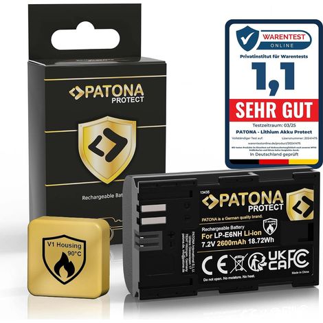Protect LP-E6NH Batterie 2600mAh pour Canon EOS R5 R6 R7 (1/5)