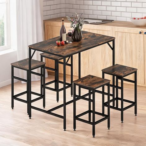 Ensemble table de bar et tabourets 100 x 60 x 88 cm (1/5)