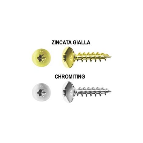 VITI PANEL-VIT TC TESTA FUNGO TORX CON COLLARE CHROMITING- - ø mm.6x100 - 100 pezzi MUSTAD