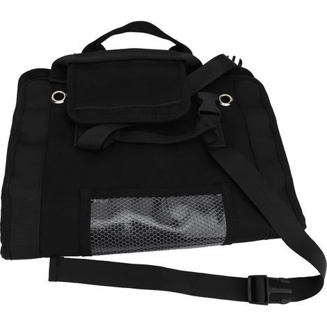 Tragbare Werkzeugtasche, multifunktionaler Rollorganizer für Kleinteile, Aufbewahrungstasche aus Oxford-Gewebe für Reparaturen, schwarzes Elektrikerwerkzeug (1/2)