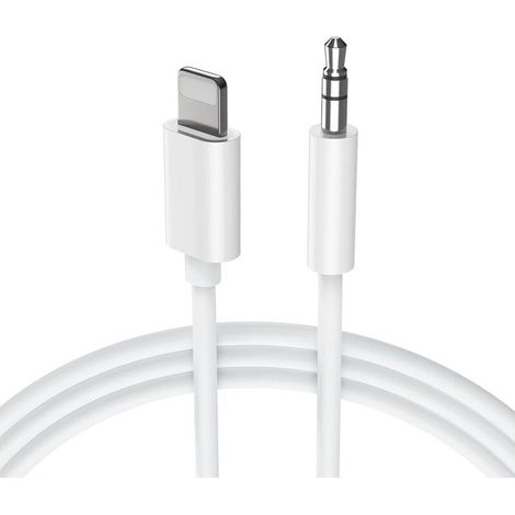 Câble adaptateur de voiture Lightning vers câble audio 3,5 mm Pingguo aux câble de téléphone portable