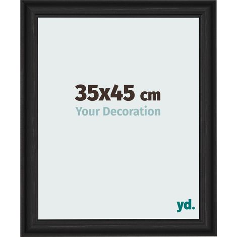 yd. - Cadre photo 35x45 - Noir Grain de Bois - MDF - Lazio
