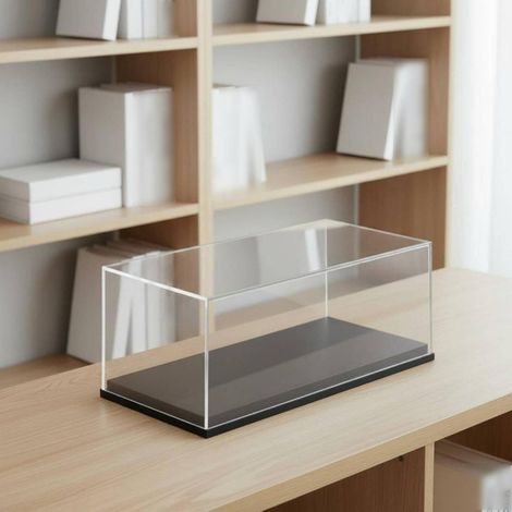 6-Piece Acrylic Display Case, Showcase Box, Model Box, Dustproof, Wide View Design, Easy Insertion, 5 Pieces (1/5)