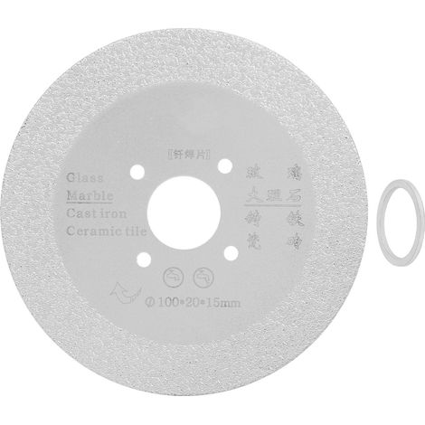 Disque diamanté brasé 100x20x15mm pour coupe et polissage marbre céramique outil meulage
