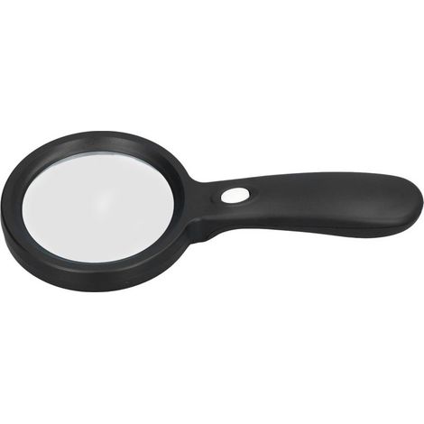 Loupe ronde noire à LED, grossissement x10, portable avec lumière, adaptée à une utilisation au bureau, à l'école, en extérieur ou à la maison. (1/5)
