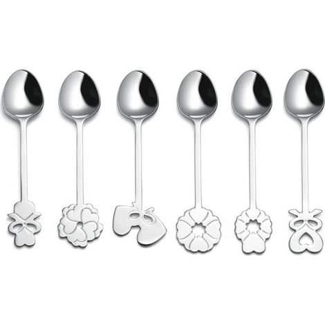 Guzzini Set 6 Cucchiaini da Te' Acciaio Inox 18-10 Zelda