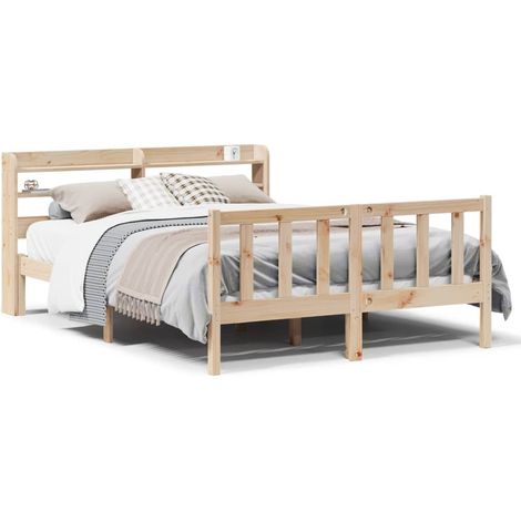 Maison Exclusive - Cadre de lit sans matelas 160x200 cm bois massif de pin