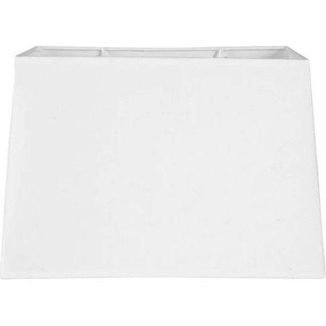 Abat-jour - Rectangulaire - Blanc - Pour lampe - 30x14x20cm - Culot E27 avec réducteur