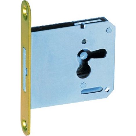 Serrure de meuble JUNIE 1732 à mortaiser 40 mm Laiton Droite