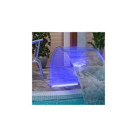Fontaine de piscine avec LED RVB Acrylique 50cm (1/5)