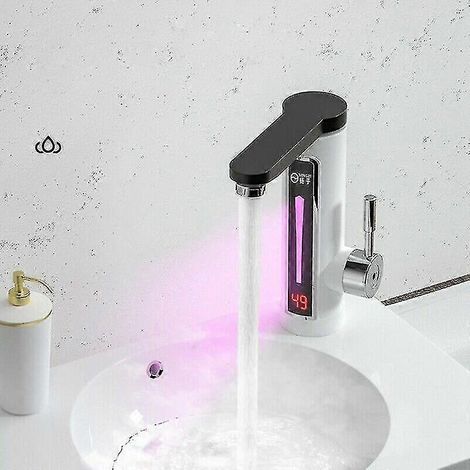 Grifo eléctrico instantáneo con calentador de agua para fregaderos de cocina y baño. (1/2)