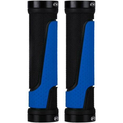 Poignées de vélo de montagne Pièces de vélo à pignon fixe en caoutchouc antidérapant(bleu) (1/5)