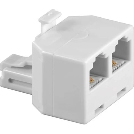 adattatore T isdn tripla telefonica da spina a 2 x presa rj11 6p4c