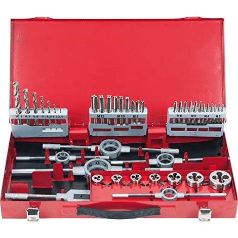 KS Tools  Set di utensili per filettare HSS  44 pezzi  (1/4)