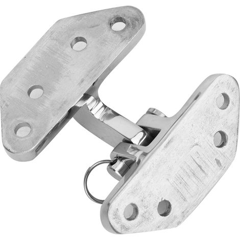 Lot de 2 charnières pour écoutille bateau forme papillon à bande inox 316 quincaillerie porte (1/5)