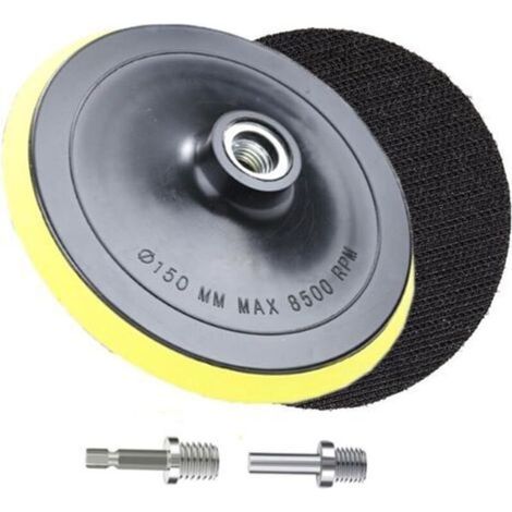 2 Pièces Plateau de Ponçage, Disques Abrasifs pour agrippante pour Outil Rotatif Ponçage Polissage - 150MM, M14