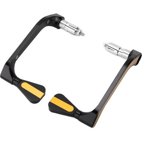Lot de 2 protège-guidons de moto en alliage d'aluminium, universels, pour guidon de 22 mm (0,87 po), couleur or. (1/5)