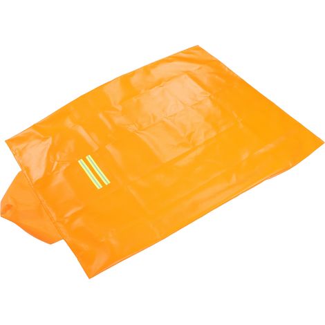 Cape ignifugée en fibre de verre double face avec isolation thermique en silicone et bande lumineuse pour adulte. Cape d'évacuation d'incendie à capuche avec bande lumineuse. (1/5)
