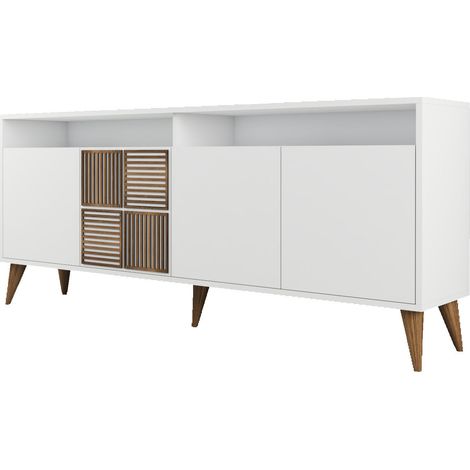 Console en bois "Milan" - 180 x 35 x 78 cm - Blanc