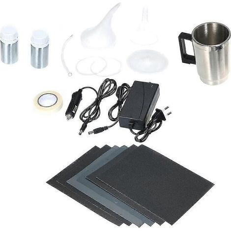 Kit de polissage pour phares de voiture, 100 ml de polymère liquide Faros, pour réparer les rayures sur le verre des phares (prise européenne). (1/5)