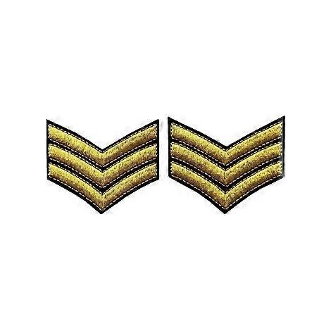 Gesticktes Armeeabzeichen – Dienstgrad Sergeant – Zum Aufnähen auf die Schulter (1/4)