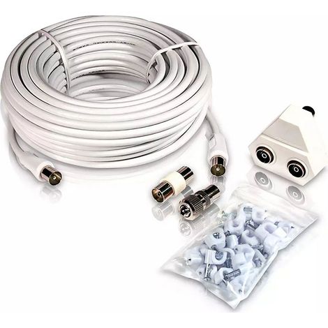 Câble Dantenne Tv Coaxial Type Pal 15m Swv2209w/10 Philips - Philips (1/2)