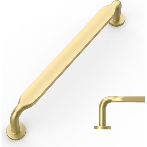 10 Pièces Poignee de Meuble Cuisine Laiton brossé 128mm Alliage de zinc Poignées Meubles avec Vis, pour Bureaux, Tiroirs, Armoires, Placard (1/5)