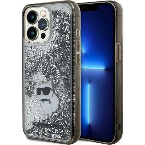 Hülle für iPhone 13 Pro Max Karl Lagerfeld Flüssigglitzer Transparent (1/5)