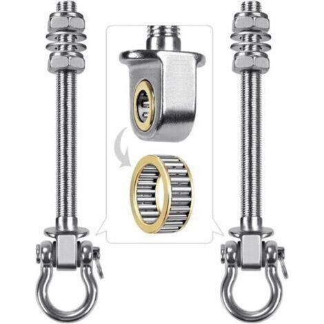Stück 23,5 cm Hängematten-Aufhängebolzen für Schaukeln, Montagelager-Set für Indoor-/Outdoor-Stühle, Yogaseile, Boxsäcke, Sandsäcke, 680 kg