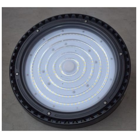 Luminaire suspendu LED 150W Highbay noir Ø 400mm 5000K 18000lm 230V dimmable 1-10V IK10 IP65 AIRIS UFO150W