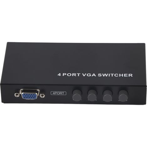 Commutateur VGA 4 Ports SVGA pour Partage Écran PC TV Moniteur LCD 4‑entrées/1‑sortie (1/5)