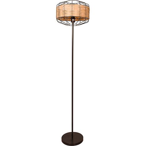Lámpara de pie SOLANGE 35d en Rattan (1/2)