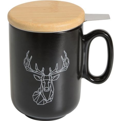 Tisanière Cerf Origami Noire 45cl Design élégant, Filtration Intégrée - Table Et Cook