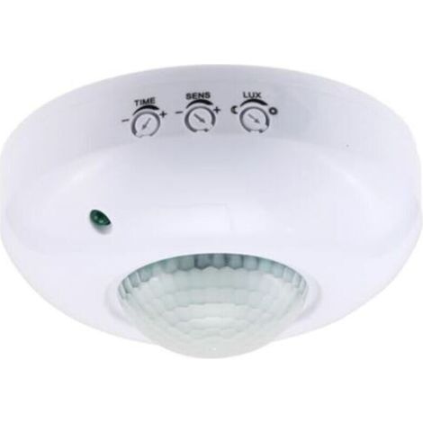 Capteur de présence à Montage au Plafond,Interrupteur à détecteur de Mouvement PIR 220-240V,Interrupteur de lumière à détecteur de Mouvement Haute sensibilité,Plage de détection 6m à 360°