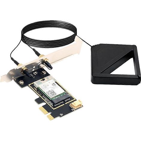 Carte Wi-Fi 6 sans fil RTL8852BE avec antenne magnétique AX1800 802.11ax BT5.2 PCI-E double bande 2,4 GHz/5 GHz (1/5)