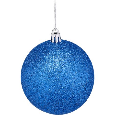 Lote de 110 bolas de Navidad decorativas luminosas ambiente festivo 36 x 36 x 12 cm de plástico azul 130015792 (1/2)