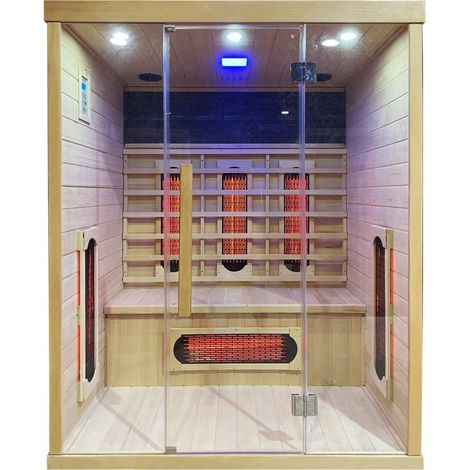 Bagno Italia Sauna Infrarossi da 150x110 cm 4 posti 6 irradianti bluetooth e cromoterapia (1/4)