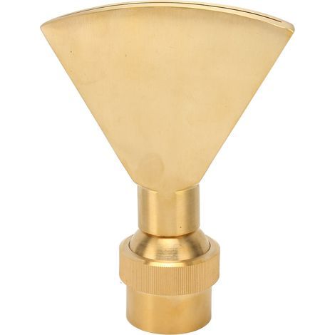 G1-1/2 Fan-Shaped Pond Sprinkler, Adjustable Brass Fountain Nozzle for Garden Museums (1/5)