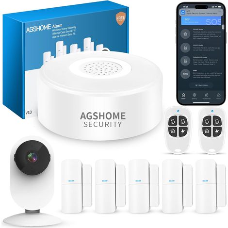 Alarme Maison avec Caméra 1080P, 120dB, sans Fil 2.4GHz (1/5)
