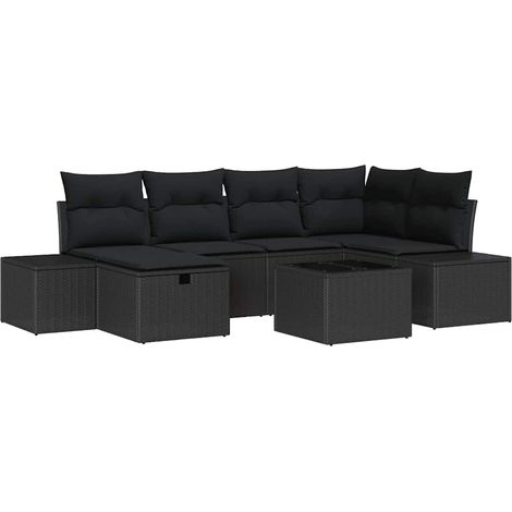 Maison Exclusive - Set di divani con cuscino 6 pcs polyrattan