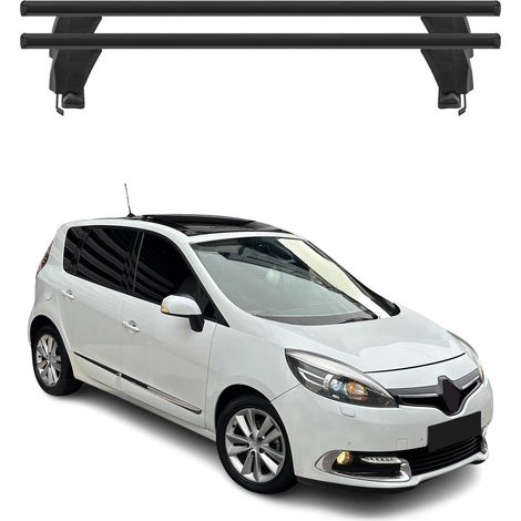 OMAC Barres de toit transversales en aluminium pour Renault Grand Scenic III 2013-2016 FL – Antivol – Rainure en T – Testées City Crash – Charge Max 50 kg Noir (1/4)