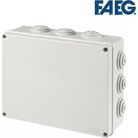 Scatola di derivazione 240x190x90 rettangolare da esterno tenuta stagna grigio impermeabile con passacavi