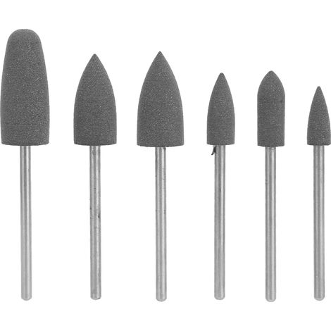 6 pièces Fraises de Polissage Dentaire 180 Grain, Accessoires de Meulage et Perçage Dentaires Noirs (1/5)