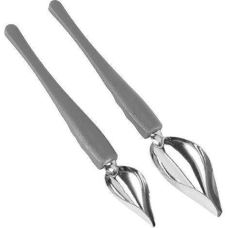 Ensemble de 2 cuillères à saucière décoratives pour dessins culinaires, cuillères à crayon décoratives KJG (1/5)
