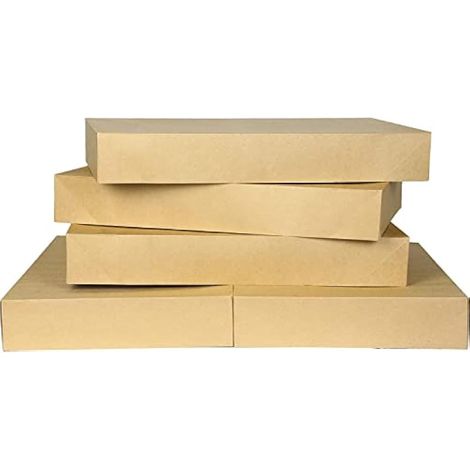12 Pack Brown Cardboard Gift Boxes with Tissue Paper and Lids for Christmas Gift Decoration, Christmas Gift Wrapping, Wedding, Christmas Trees, Party Favors (1/4)
