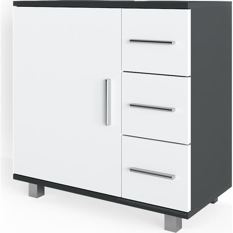 Waschbeckenunterschrank Ilias, Anthrazit, 60 x 60 cm, Vicco