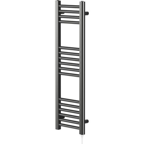 Colore Gunmetal Grey 1000mm x 300mm Straight Electric Heated Towel Rail (1/5)