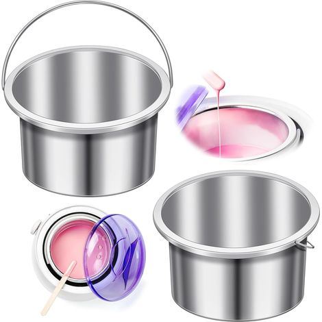 Pot de Cire Pot Intérieur en Étain de Remplacement pour Chauffe-Cire Bol de Cire d'Épilation Portable pour 500 cc 14 oz Machine d'Épilation (1/5)